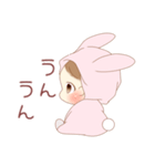 赤ちゃんの着ぐるみウサギ♬（個別スタンプ：5）