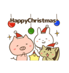 クリスマス＆お正月 出っ歯のうさぎさん（個別スタンプ：21）