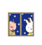 クリスマス＆お正月 出っ歯のうさぎさん（個別スタンプ：28）