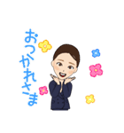 仕事で使える働くスーツ女子の日常スタンプ（個別スタンプ：3）