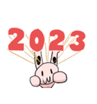 2023年を乗り切るうさぎちゃんスタンプ（個別スタンプ：3）
