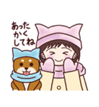 農業女子と柴わんこ(冬・お正月)（個別スタンプ：36）