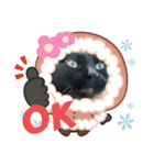 着ぐるみ 黒猫  くまちゃん日常会話（個別スタンプ：12）