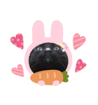 着ぐるみ 黒猫  くまちゃん日常会話（個別スタンプ：16）