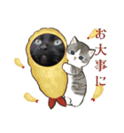 着ぐるみ 黒猫  くまちゃん日常会話（個別スタンプ：31）