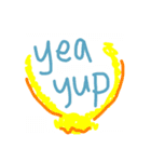 使える英語は手書きの文字（個別スタンプ：11）