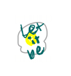 使える英語は手書きの文字（個別スタンプ：16）