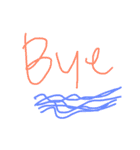 使える英語は手書きの文字（個別スタンプ：24）