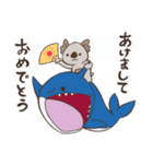 コアラとサメの不思議な仲間たち(年末年始)（個別スタンプ：3）