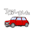 手書き風のクラシックカー(赤)です(再販)（個別スタンプ：5）