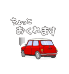 手書き風のクラシックカー(赤)です(再販)（個別スタンプ：15）