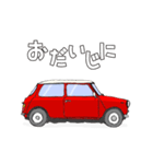 手書き風のクラシックカー(赤)です(再販)（個別スタンプ：20）