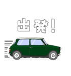 手書き風のクラシックカー(緑)です（個別スタンプ：9）