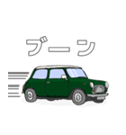 手書き風のクラシックカー(緑)です（個別スタンプ：10）