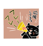 Juns猫のシンプルに伝えたい！黒ねこ編（個別スタンプ：15）