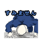 栗を基調としたマッチョ 土下座を添えて（個別スタンプ：15）