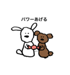 白と茶色のもふもふさん その3（個別スタンプ：8）