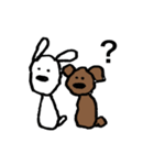 白と茶色のもふもふさん その3（個別スタンプ：12）