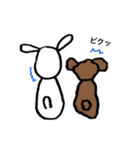 白と茶色のもふもふさん その3（個別スタンプ：13）