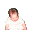 赤ちゃんの写真（0歳～1歳の人間の女の子）（個別スタンプ：6）