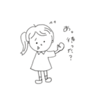 モノクロシュールな女の子（個別スタンプ：1）