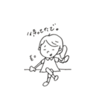 モノクロシュールな女の子（個別スタンプ：2）