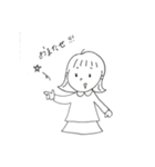 モノクロシュールな女の子（個別スタンプ：3）