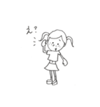 モノクロシュールな女の子（個別スタンプ：4）