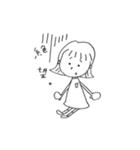 モノクロシュールな女の子（個別スタンプ：6）
