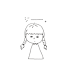 モノクロシュールな女の子（個別スタンプ：8）