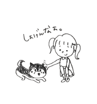 モノクロシュールな女の子（個別スタンプ：12）