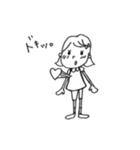 モノクロシュールな女の子（個別スタンプ：13）