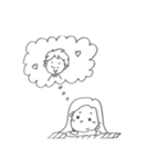 モノクロシュールな女の子（個別スタンプ：15）