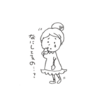 モノクロシュールな女の子（個別スタンプ：16）