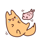 うさぎとわんこがもふもふしてるだけ。②（個別スタンプ：16）