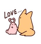 うさぎとわんこがもふもふしてるだけ。②（個別スタンプ：19）