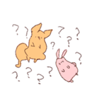 うさぎとわんこがもふもふしてるだけ。②（個別スタンプ：38）