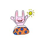 ぴんくのぴんくのうさぎちゃん（個別スタンプ：1）