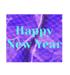 【 Happy New Year  毎年使えます 】purple（個別スタンプ：3）