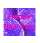【 Happy New Year  毎年使えます 】purple（個別スタンプ：4）