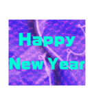 【 Happy New Year  毎年使えます 】purple（個別スタンプ：6）