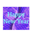 【 Happy New Year  毎年使えます 】purple（個別スタンプ：8）
