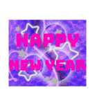 【 Happy New Year  毎年使えます 】purple（個別スタンプ：11）