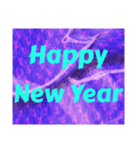 【 Happy New Year  毎年使えます 】purple（個別スタンプ：12）