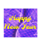 【 Happy New Year  毎年使えます 】purple（個別スタンプ：15）