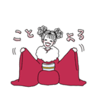新年あけおめおねえさん（個別スタンプ：10）