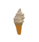 バニラアイスクリームコーン スタンプ（個別スタンプ：4）