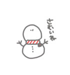 雪だるまも冬は寒い（個別スタンプ：1）