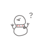 雪だるまも冬は寒い（個別スタンプ：3）