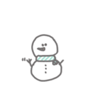 雪だるまも冬は寒い（個別スタンプ：4）